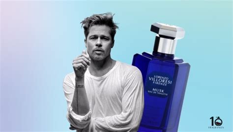 brad pitt wearing the cologne.